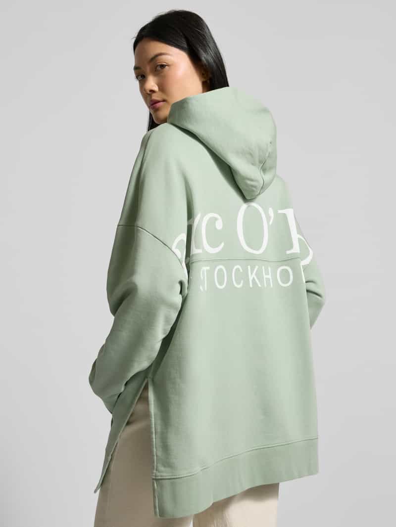 Marc O'Polo Oversized hoodie van zuiver katoen met splitjes aan de zijkant