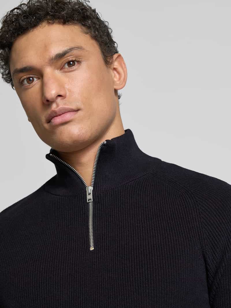 casual friday Gebreide pullover met opstaande kraag model 'HARRY'