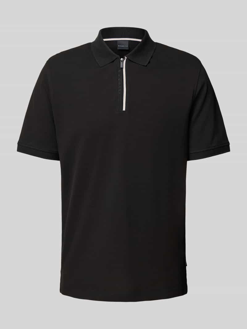 Bugatti Regular fit poloshirt met ritssluiting