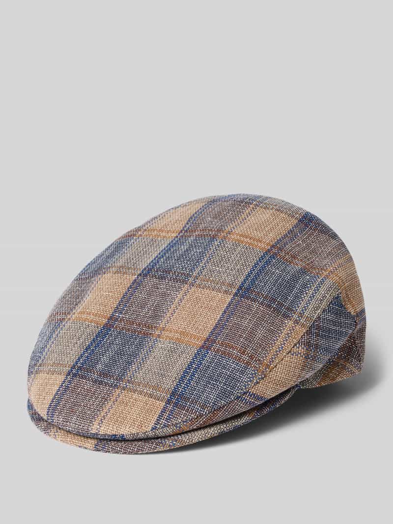 Flatcap van mix van katoen en linnen