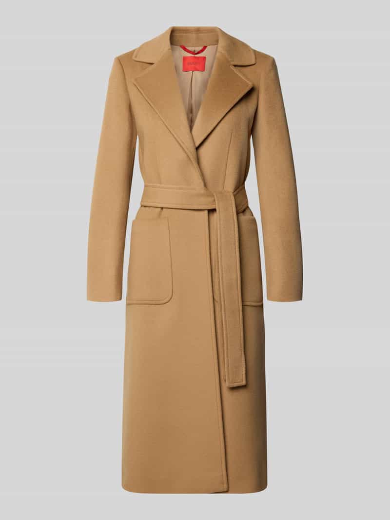 MAX&Co. Regular fit lange wollen jas met reverskraag model 'RUNAWAY'