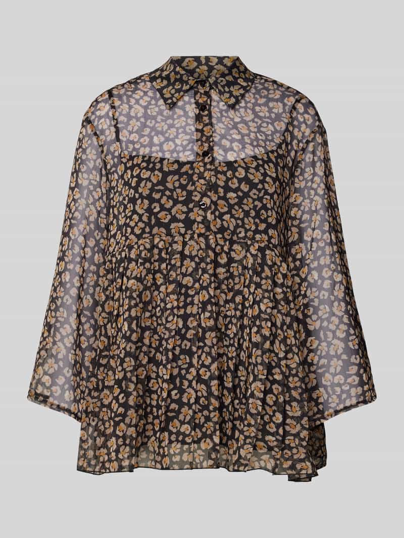 Relaxed fit blouse met plooien
