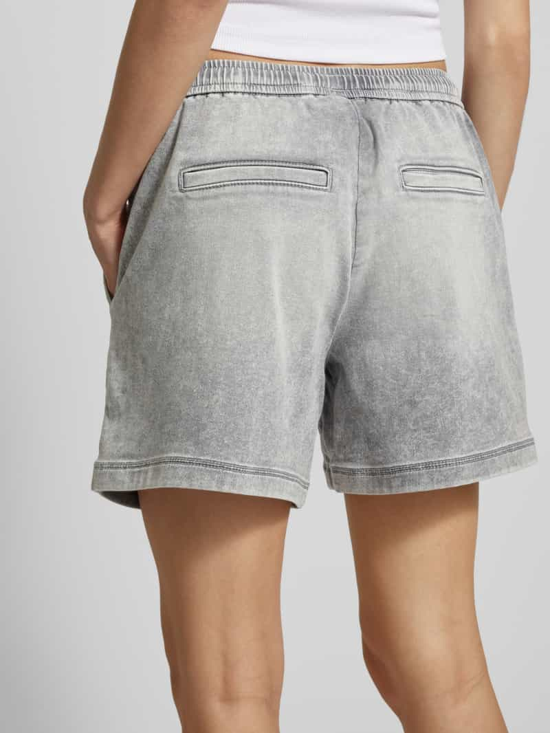 QS Flared korte jeans met elastische band