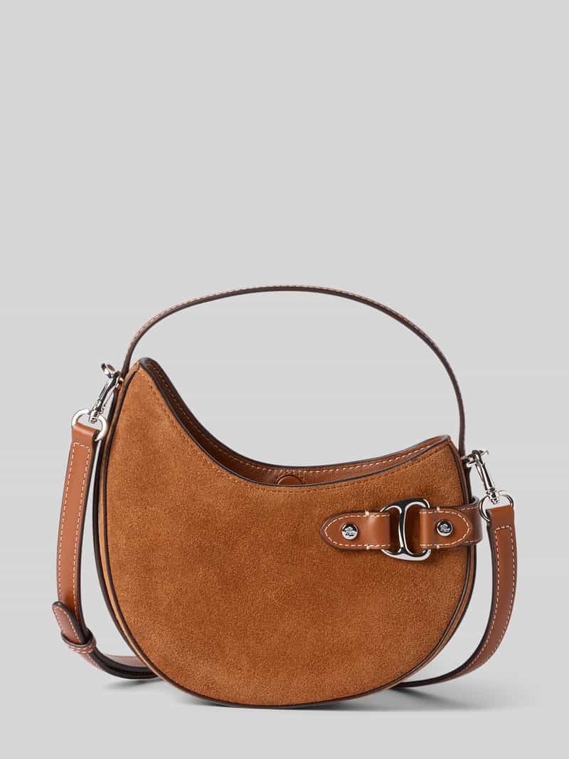 Lauren Ralph Lauren Handtas van runderleer met draagband en schouderband