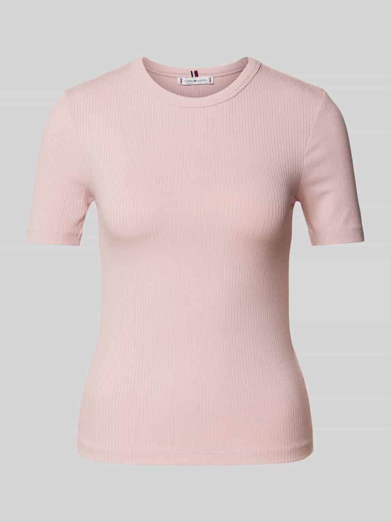 Tommy Hilfiger Shirt met korte mouwen 5X2 RIB C-NK SS met ronde hals, korte mouwen