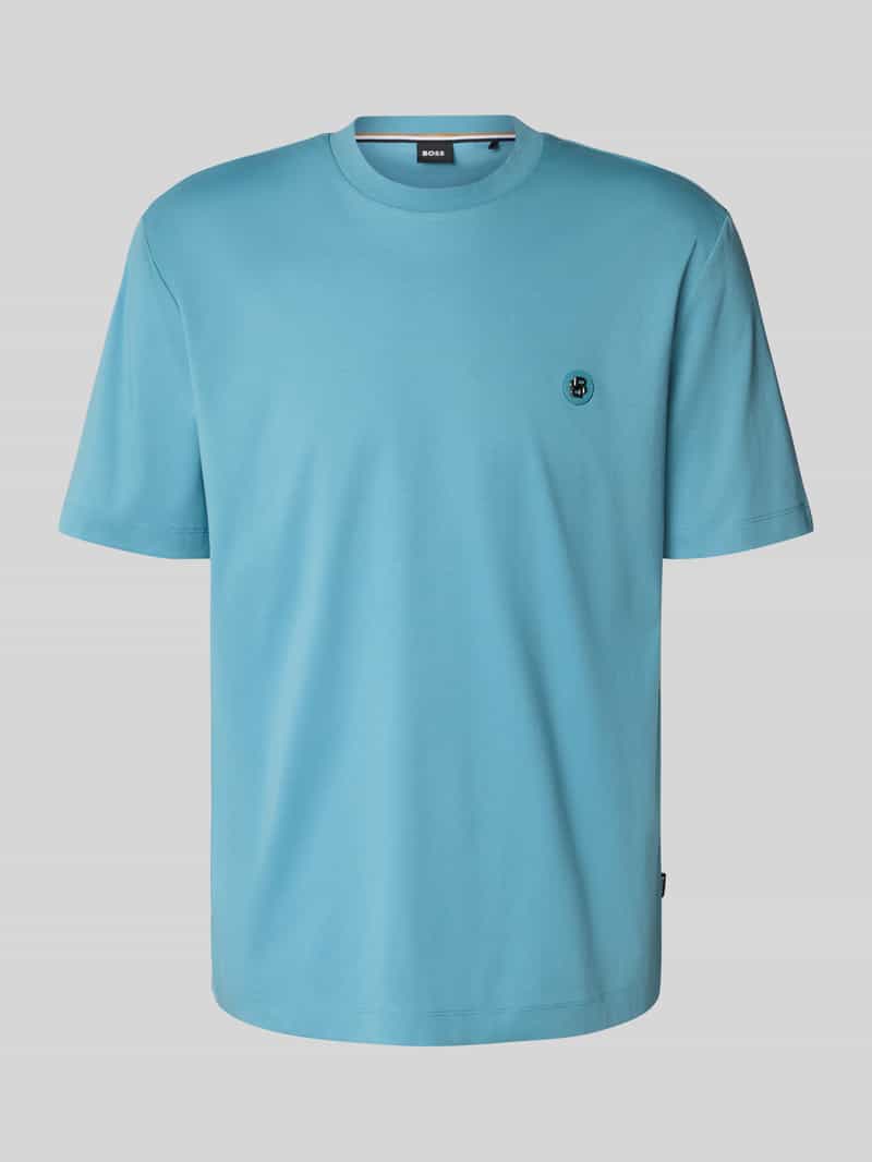 Boss Regular fit T-shirt van gemerceriseerd katoen