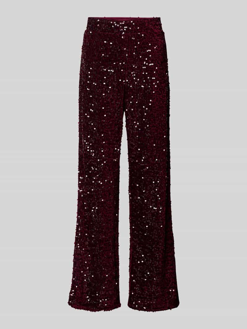 Pieces Wijde broek met pailletten model 'KAM'