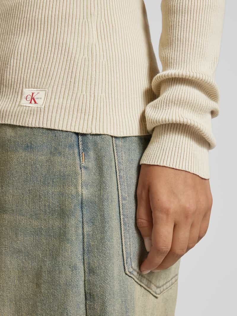 Calvin Klein Jeans Shirt met lange mouwen en col