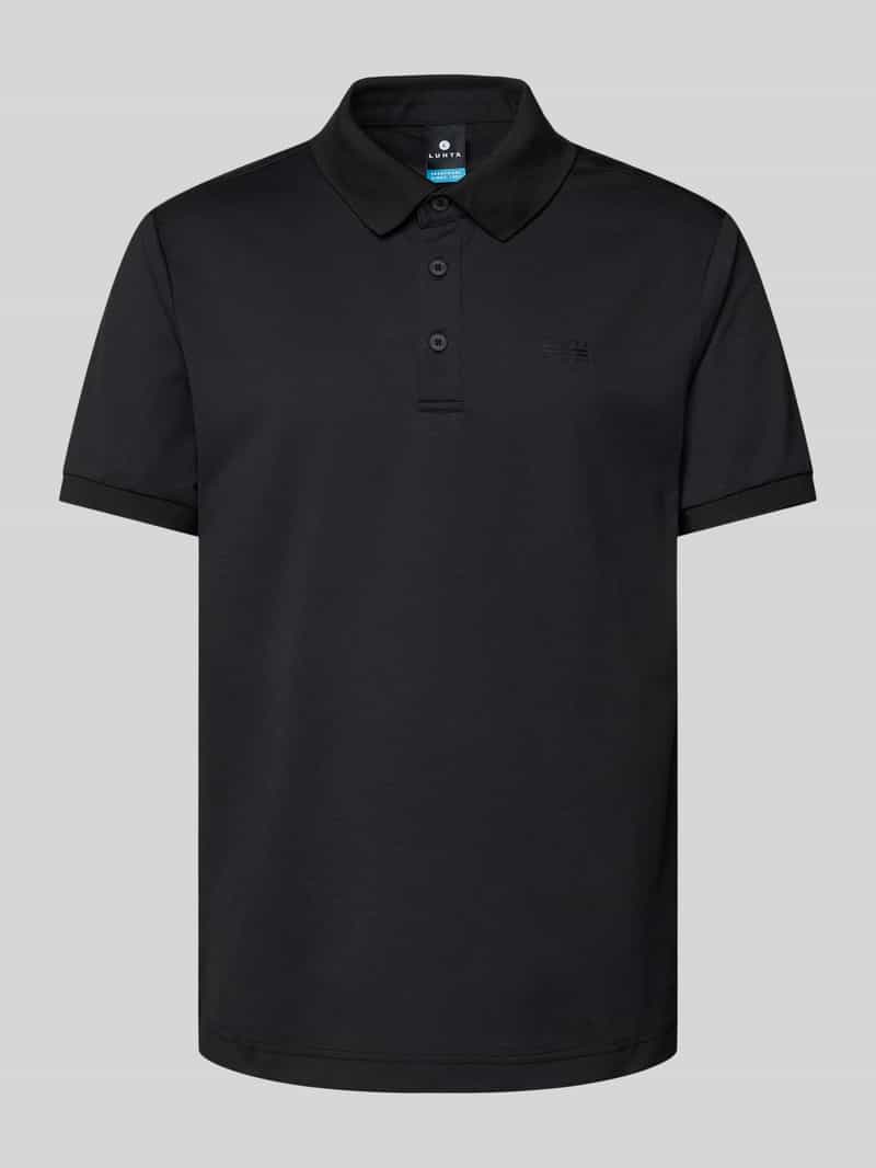 LUHTA Regular fit poloshirt met labelprint model 'KIVILAHTI'