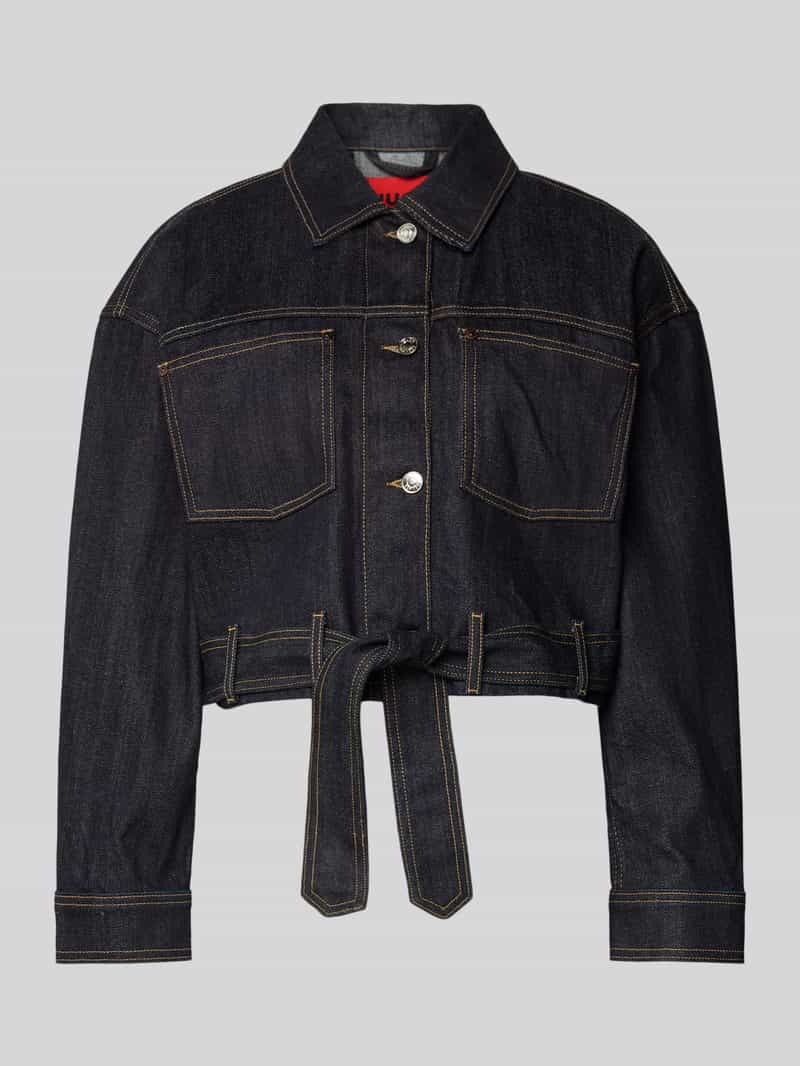 HUGO Oversized jeansjack van katoenmix model 'GALATA'