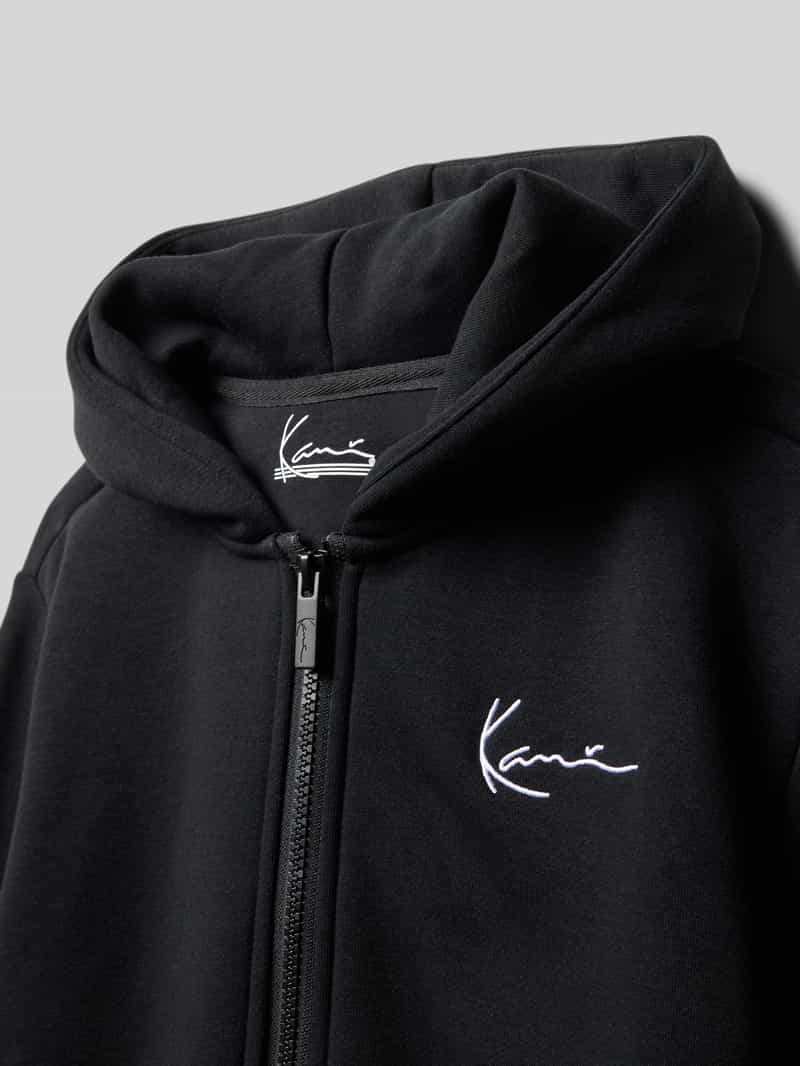 Karl Kani Regular fit sweatjack van katoenmix met ritssluiting