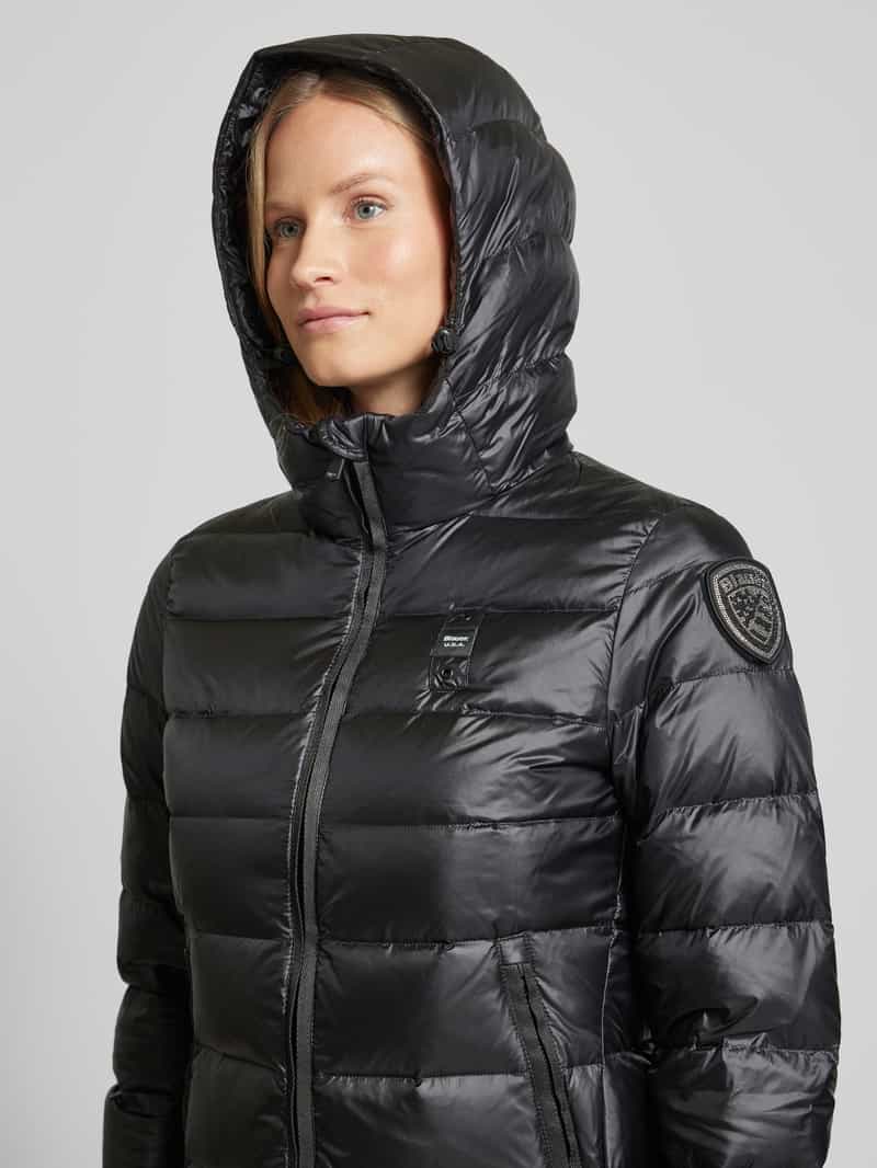 Blauer Usa Gewatteerd jack met labeldetail