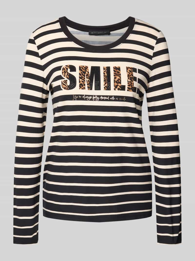 Betty Barclay Shirt met lange mouwen van een mix van viscose en elastaan met ronde hals