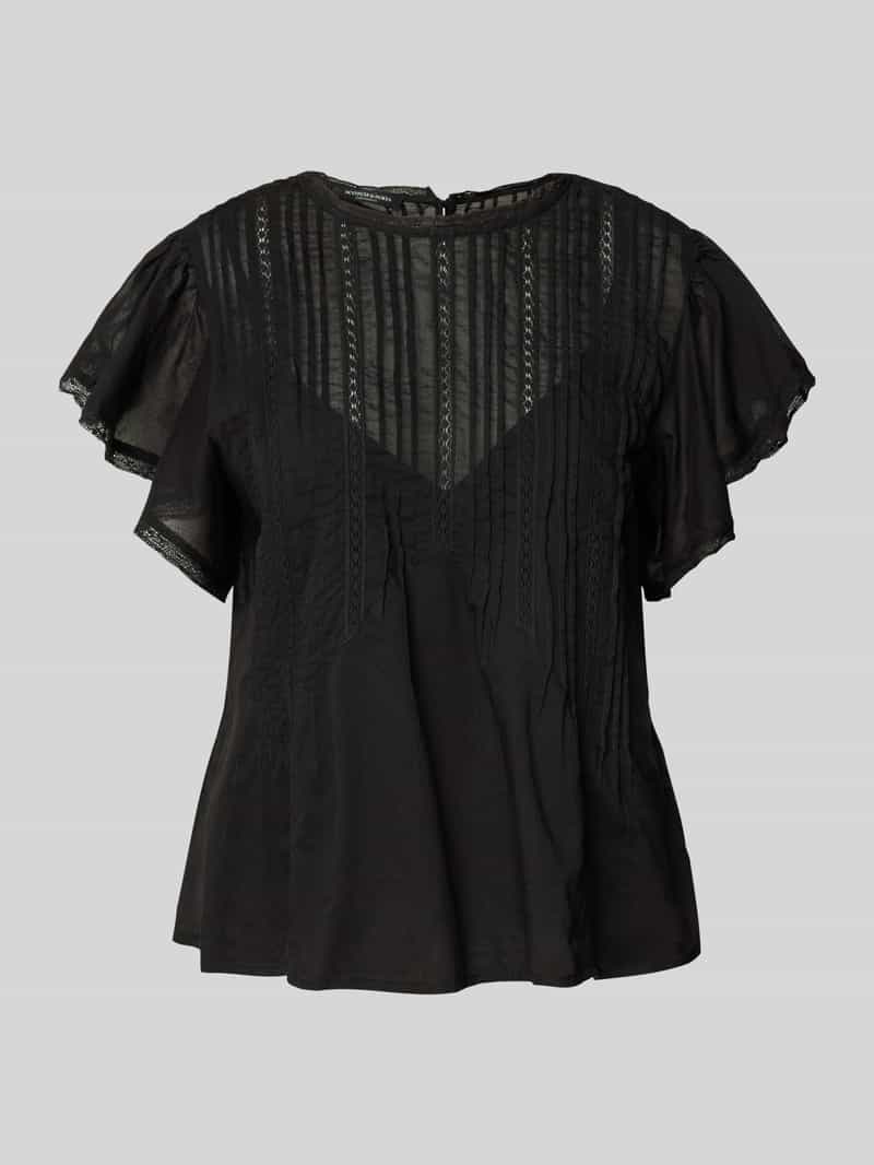 Scotch & Soda Regular fit blouse van puur katoen met ajourpatroon