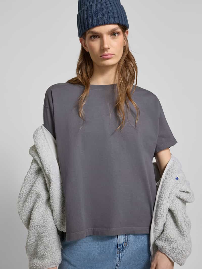 American vintage T-shirt met geribde ronde hals model 'FIZVALLEY'