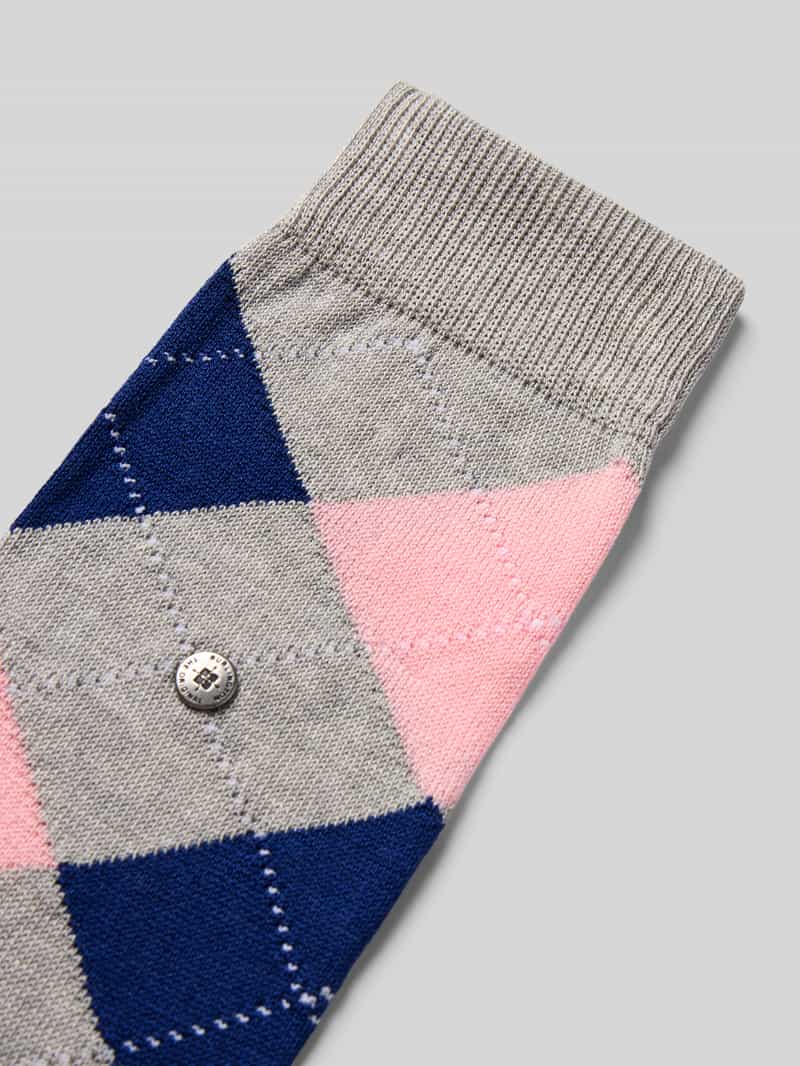 Burlington Sokken met argyle-stitching model 'Covent'