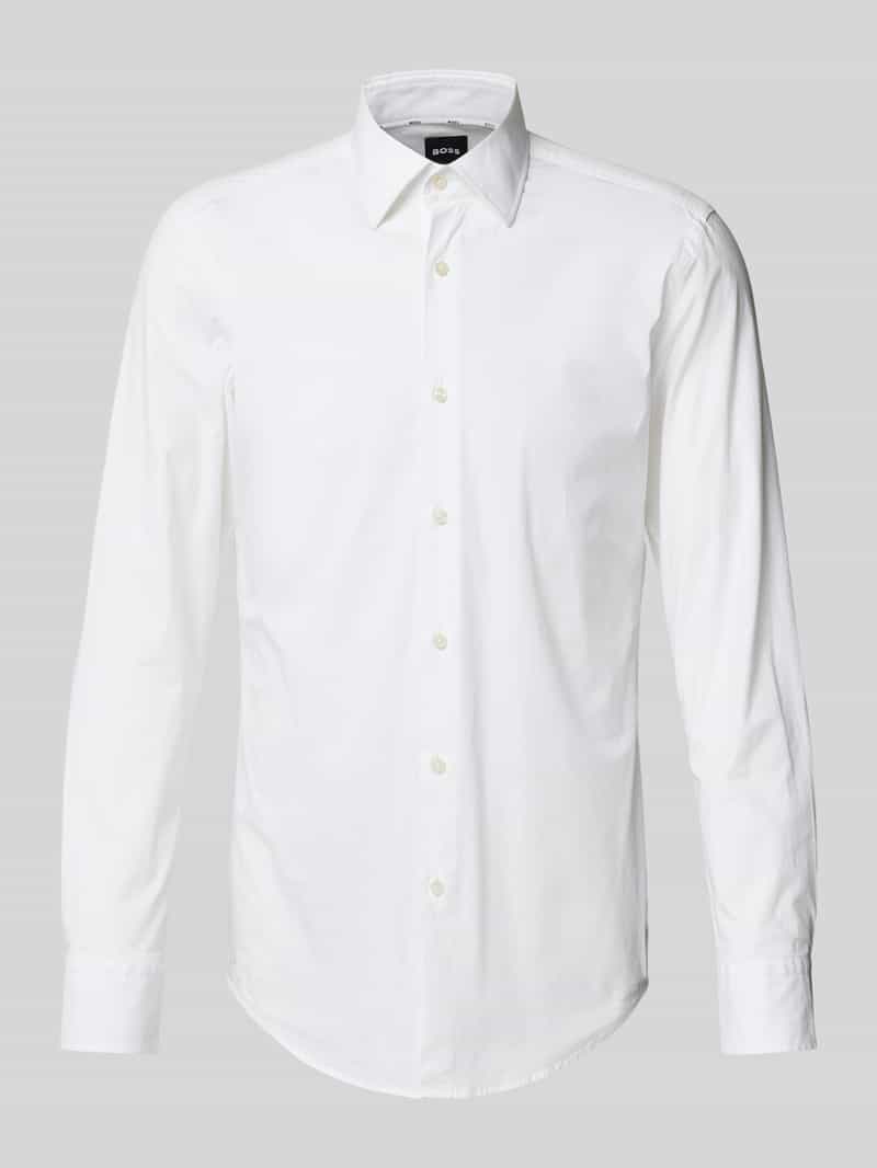 slim fit zakelijk overhemd met extra lange mouw