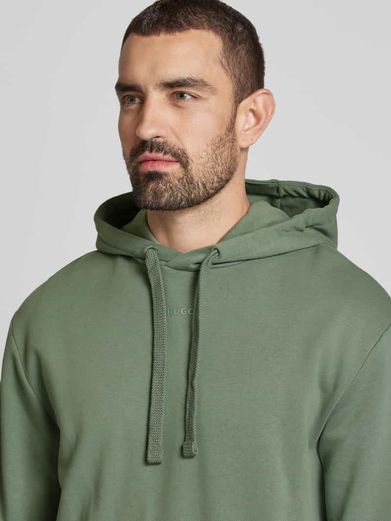 HUGO Hoodie met labelprint model 'Dapo'