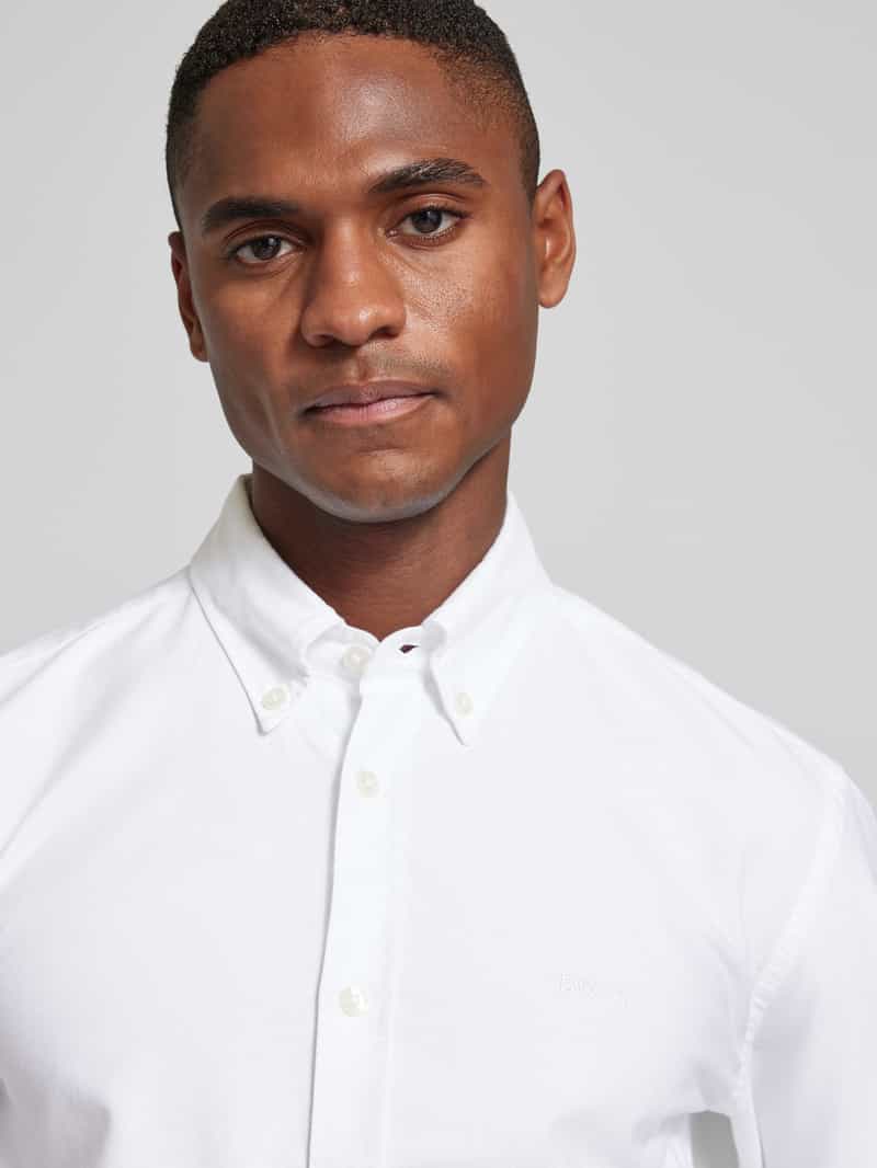 Boss Slim fit vrijetijdsoverhemd met labelstitching