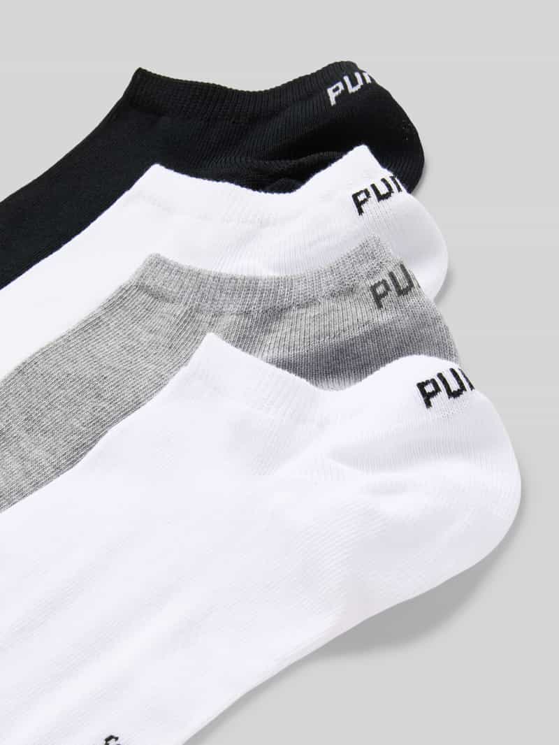 Puma Sneakersokken met labeldetail in een set van 4 paar