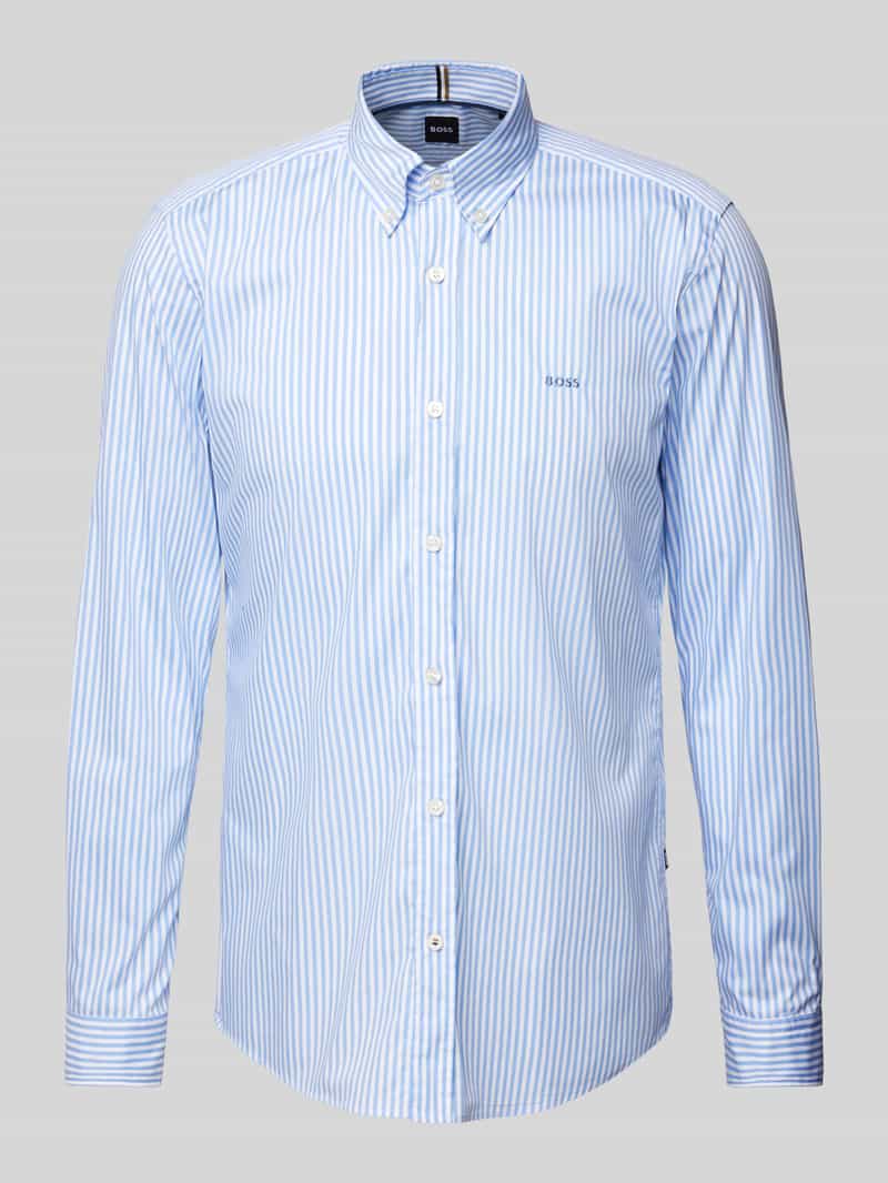 Boss Slim fit vrijetijdsoverhemd met button-downkraag model 'Roan'