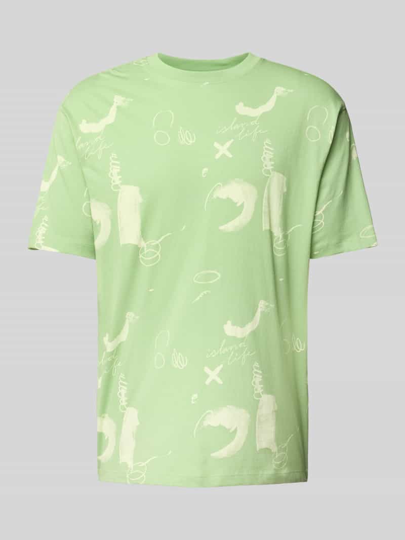 Scotch & Soda T-shirt met geribde ronde hals