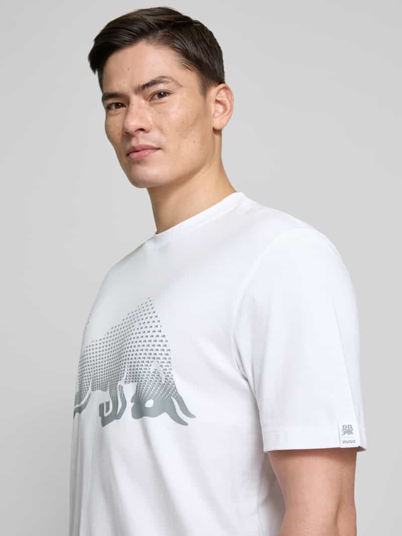 HUGO T-shirt met labelprint model 'Drcard'