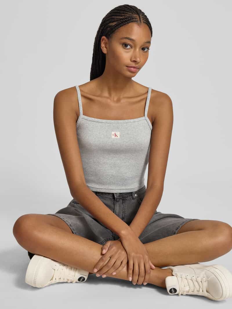 Calvin Klein Jeans Korte top met labeldetail