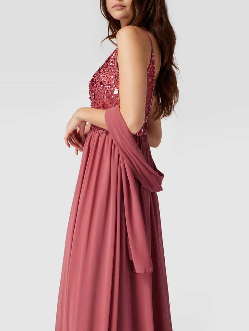 Mascara Avondjurk in maxilengte met pailletten