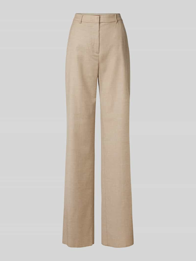 Max Mara Studio Straight fit stoffen broek van scheerwolmix