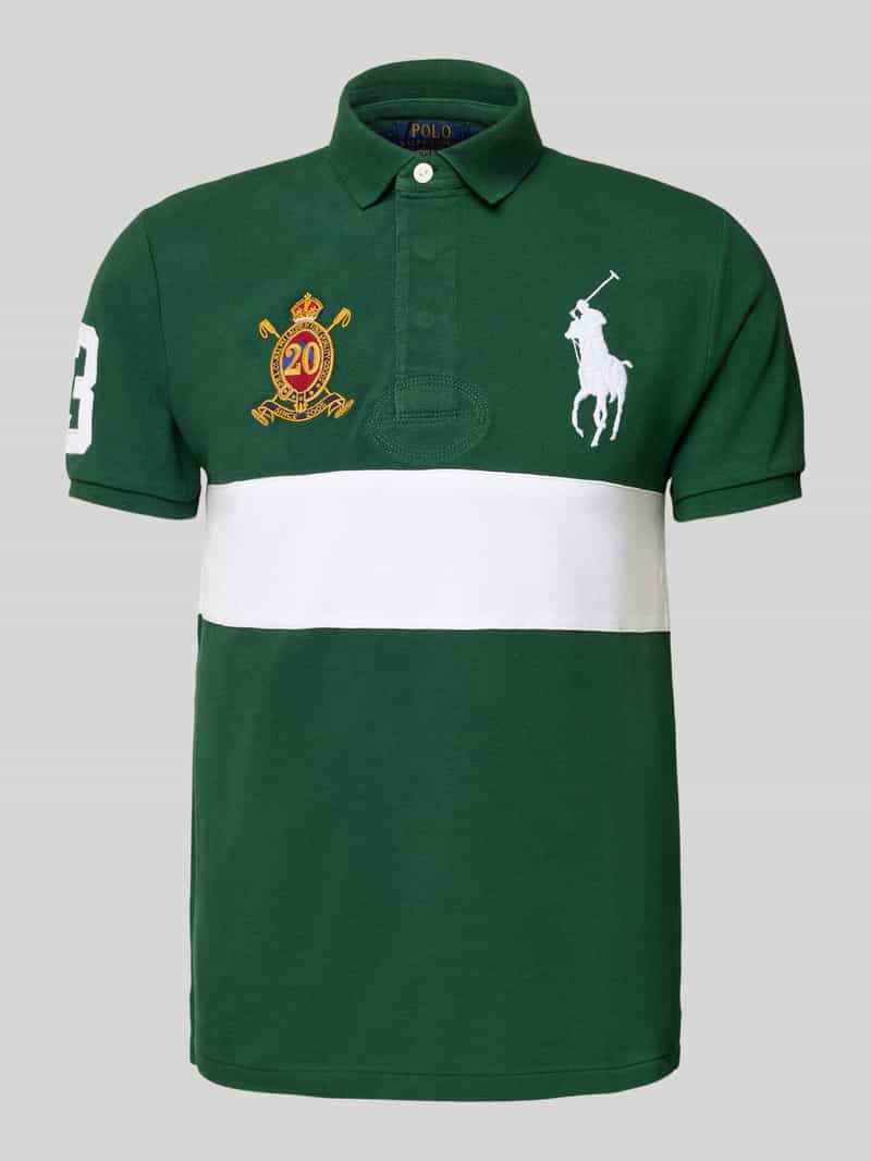 Polo Ralph Lauren Custom slim fit poloshirt met blinde knoopsluiting