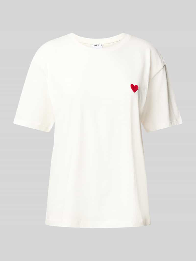 Jake*s Casual Pyjamabovendeel met logostitching