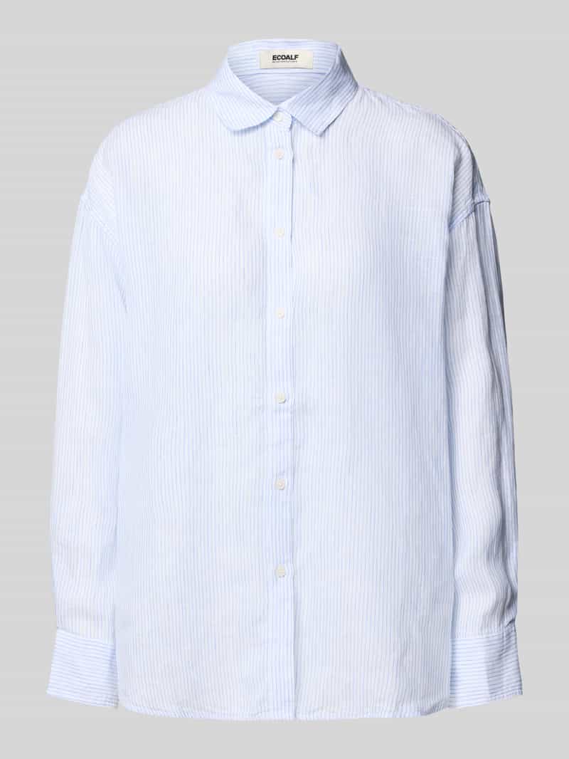 ECOALF Relaxed fit linnen overhemdblouse met doorknoopsluiting