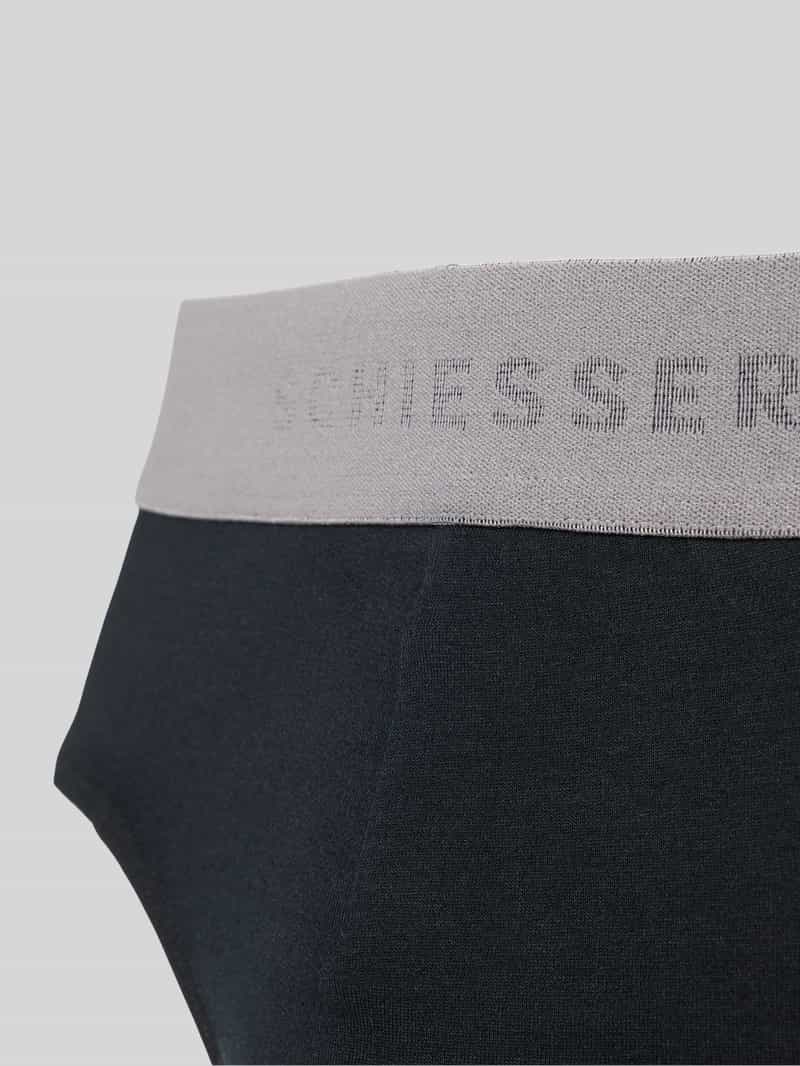 Schiesser Regular fit slip met logostitching in een set van 3 stuks model 'Rio'