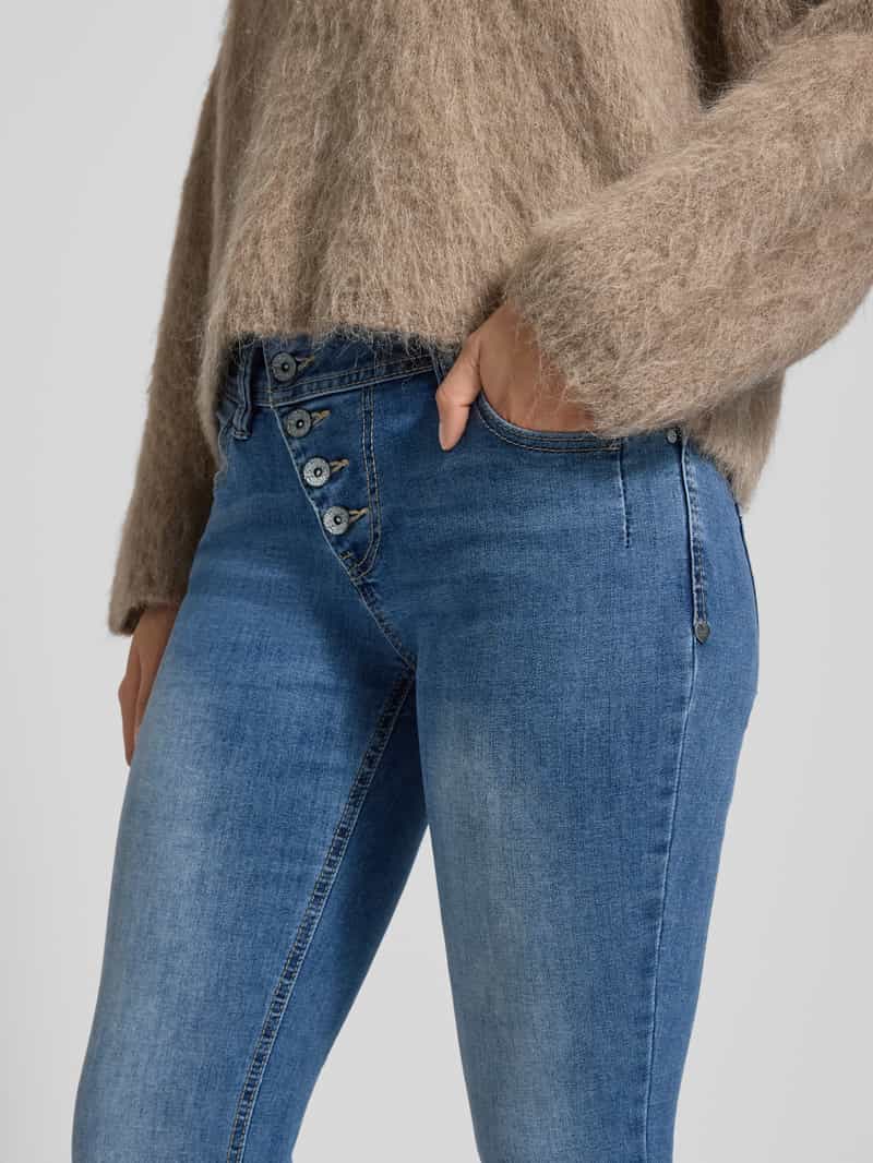 Buena Vista Straight fit jeans met knoopsluiting model 'Malibu'