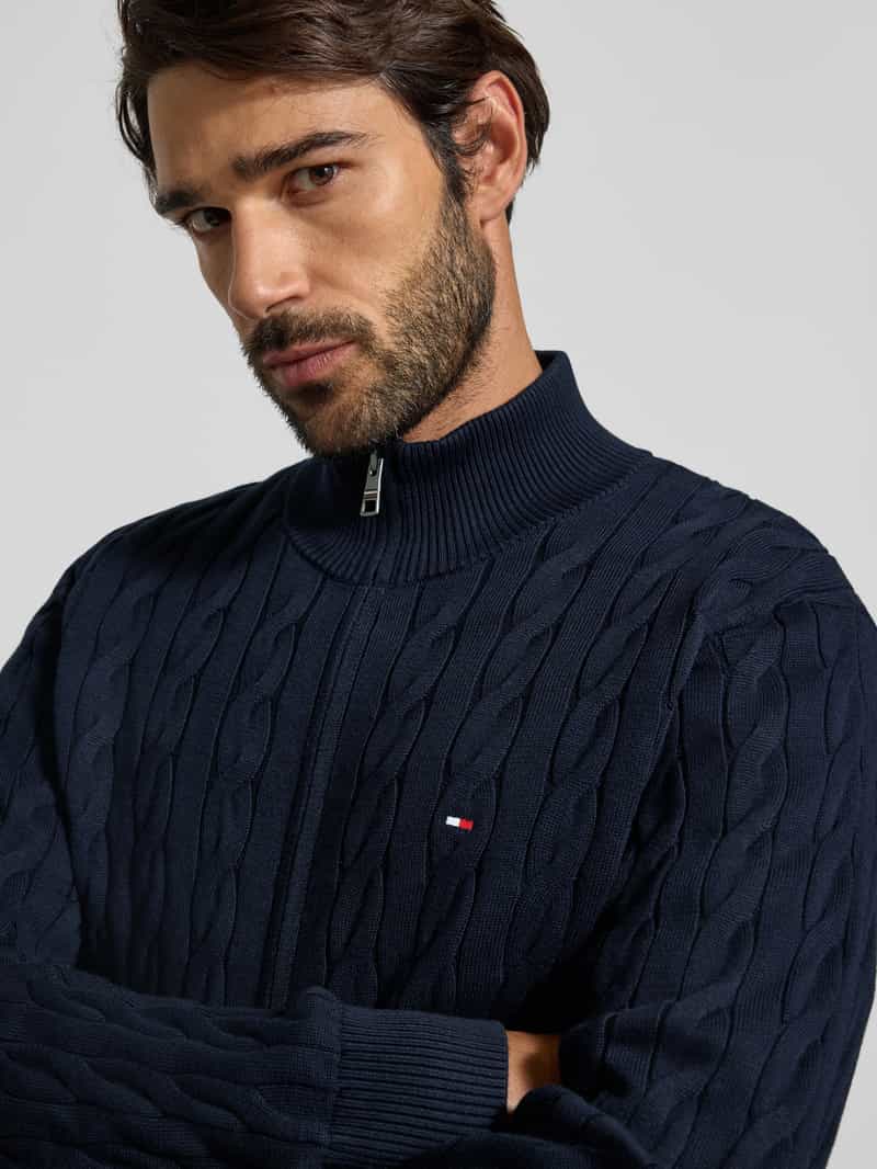 OLYMP Level Five Gebreide pullover met schipperskraag