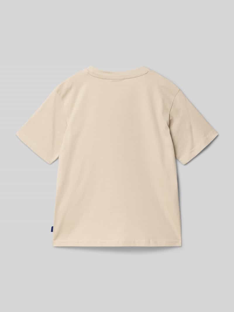 Only & Sons Regular fit t-shirt van puur katoen model 'FRED LIFE' beige, foto 2