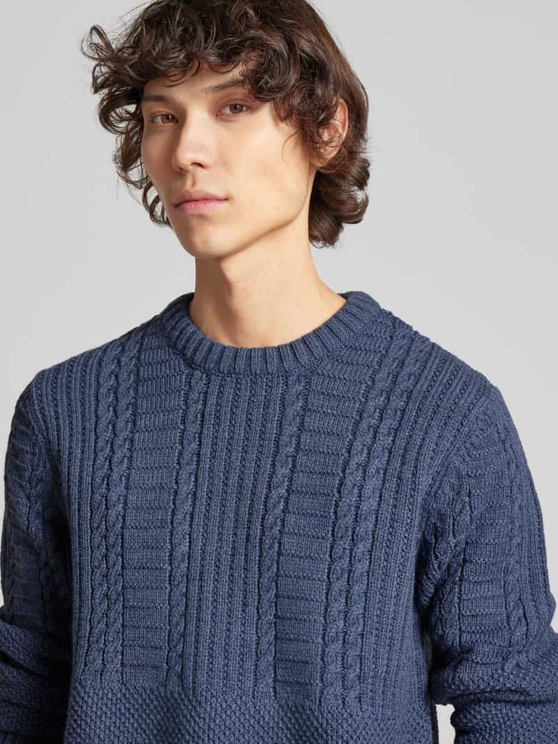 Superdry Gebreide pullover met kabelpatroon model 'Jacob'