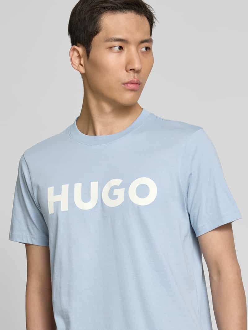 HUGO T-shirt met labelprint model 'DULIVIO'