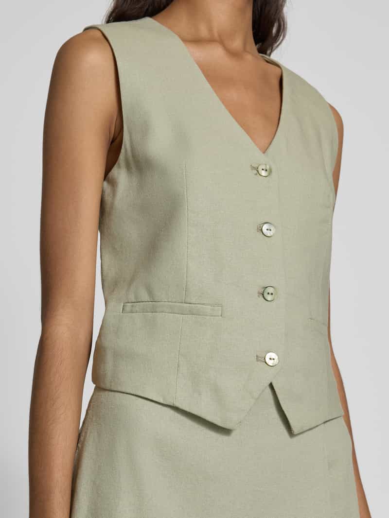 Only Regular fit gilet met klembandjes model 'CARO'