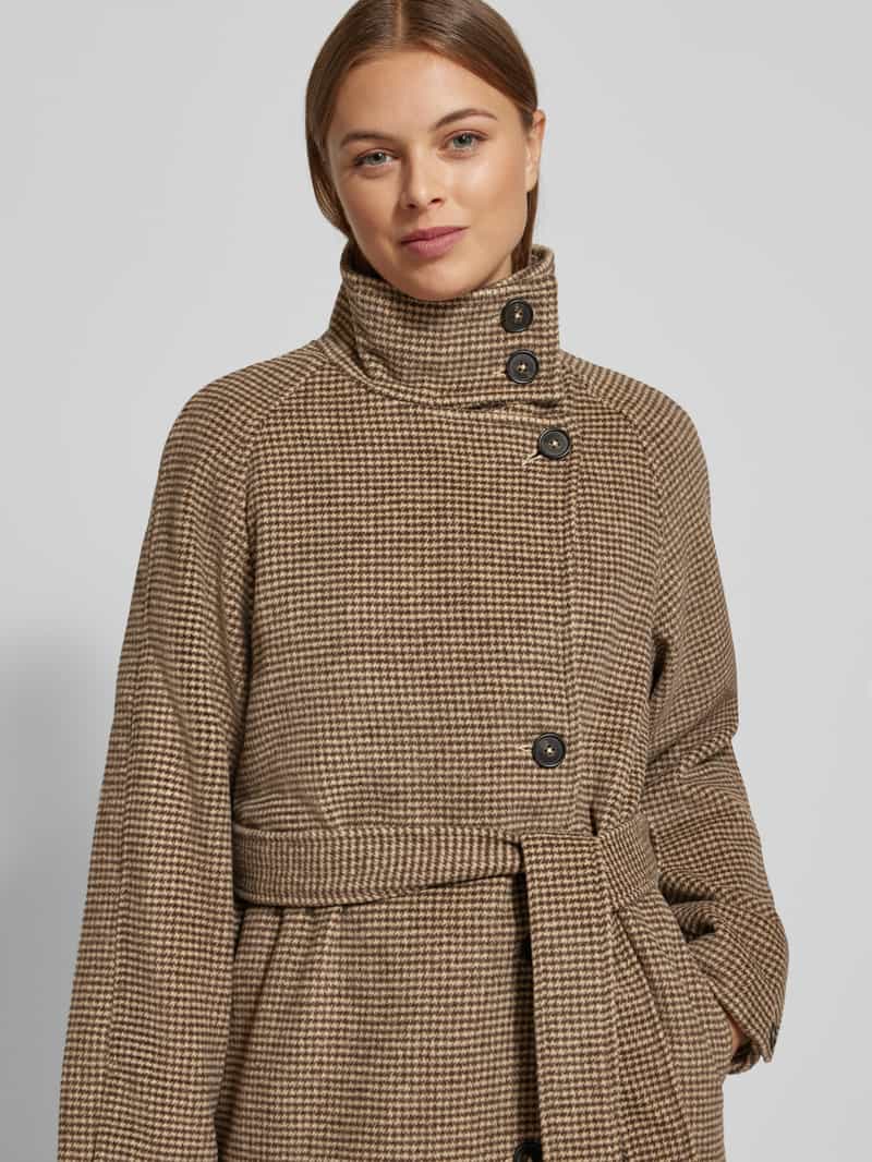 MSCH Copenhagen Lange jas met strikceintuur model 'Pamela'