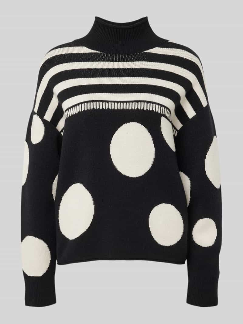 Oui Gebreide pullover met turtleneck