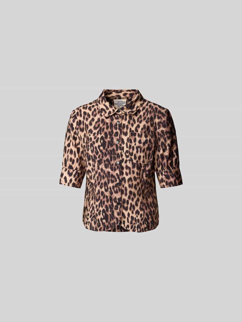 Regular fit overhemdblouse met borstzak