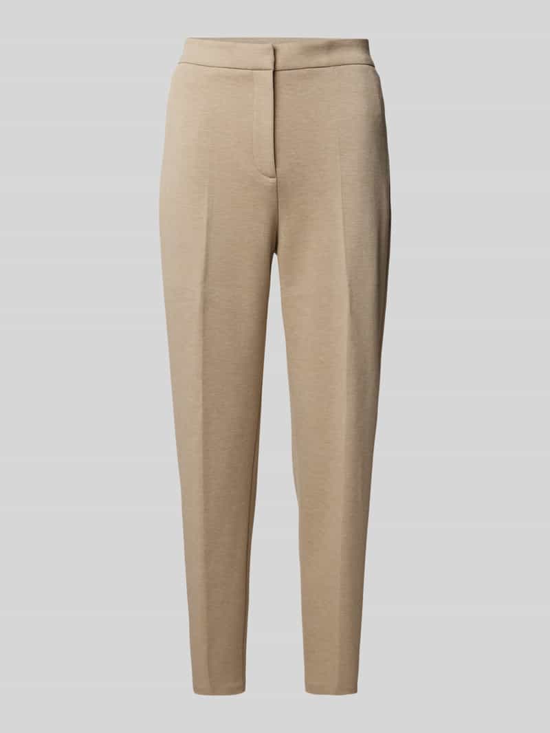 Jake*s Collection Slim fit stoffen broek met persplooien