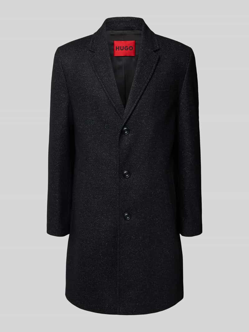 HUGO Regular fit lange jas van wolmix model 'MALTE'