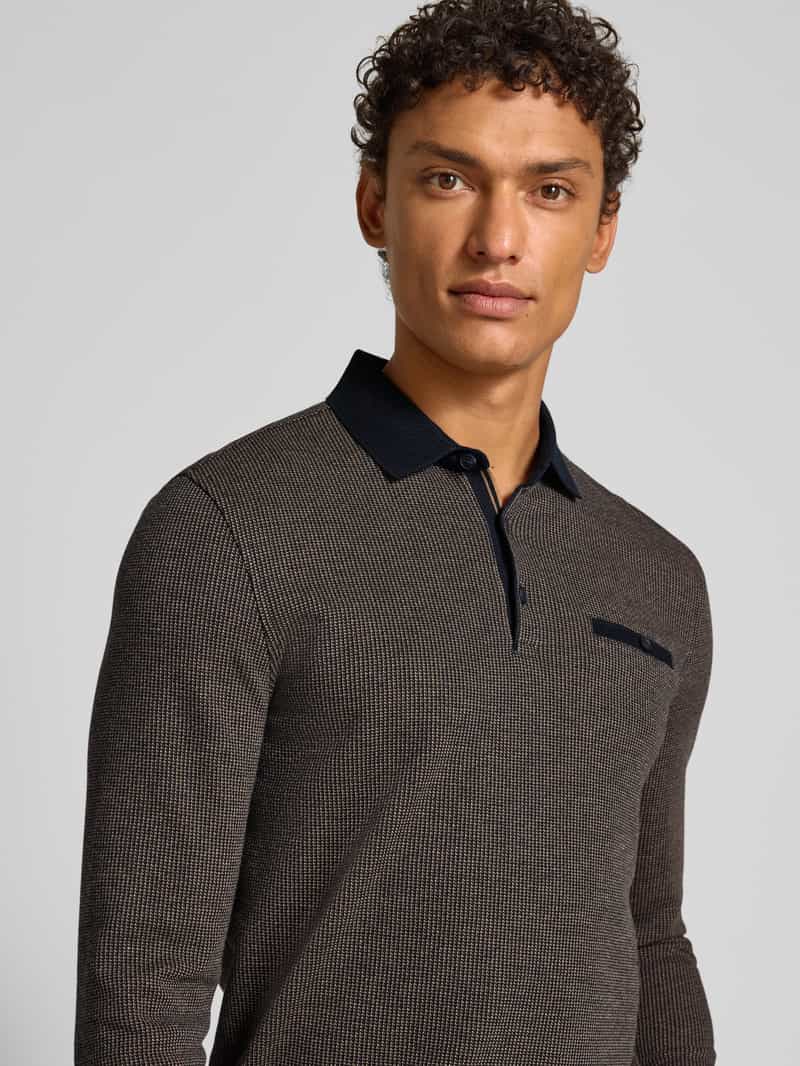 Bugatti Slim fit poloshirt met labeldetail