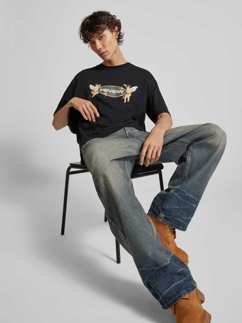 REVIEW T-shirt met labelprint