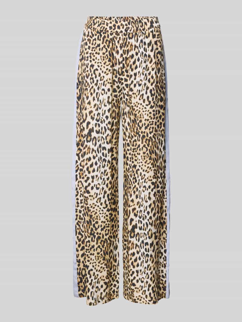 Emily Van den Bergh Straight leg stoffen broek met galonstrepen