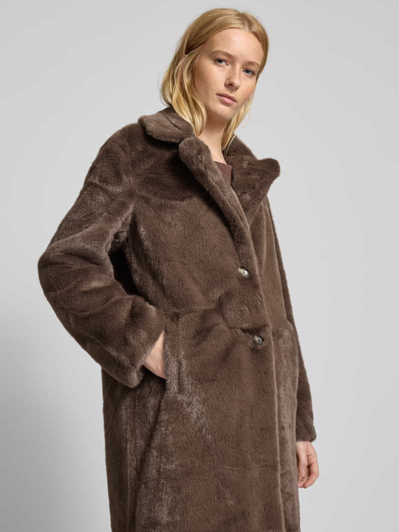 Only Lange jas van imitatiebont met reverskraag model 'MAEGAN'