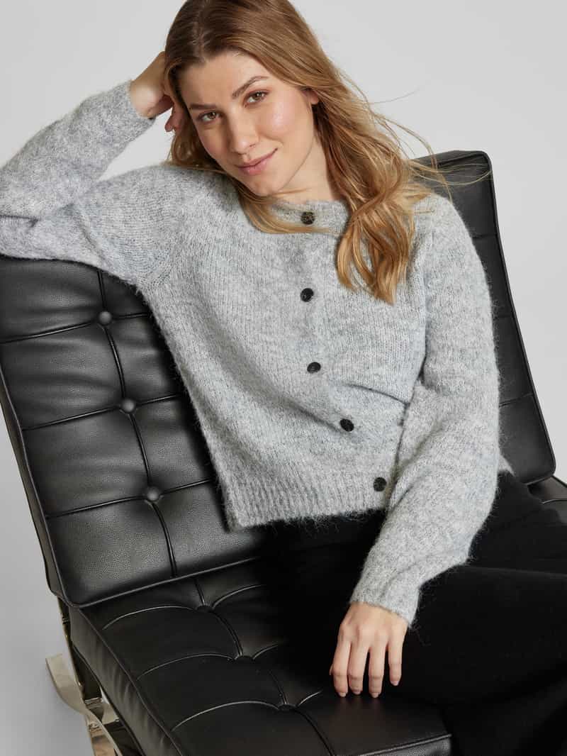 Vero Moda Regular fit gebreid jack met wol en knoopsluiting model 'NOVAH'